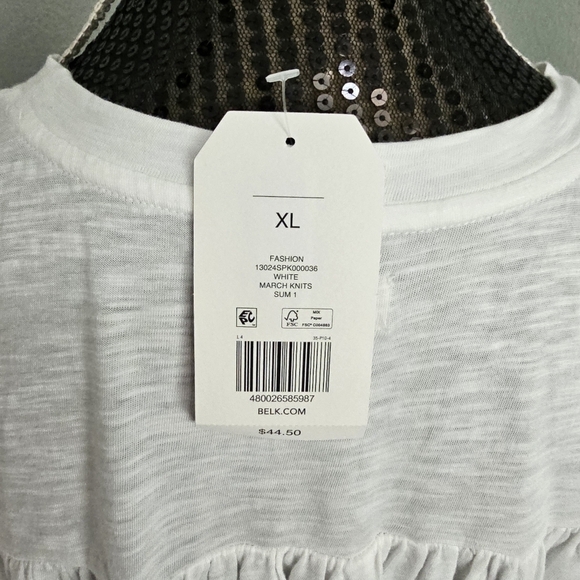 NWT Wonderly size XL flutter cap sleeve top - Picture 6 of 13